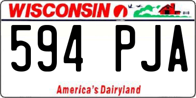WI license plate 594PJA