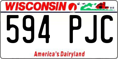 WI license plate 594PJC
