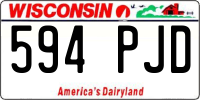 WI license plate 594PJD