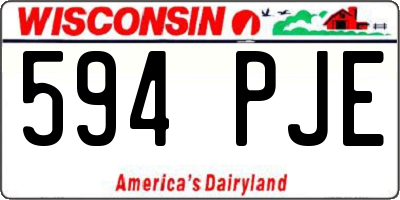 WI license plate 594PJE