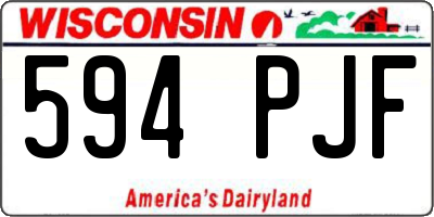 WI license plate 594PJF