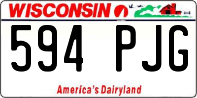 WI license plate 594PJG
