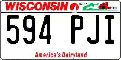 WI license plate 594PJI