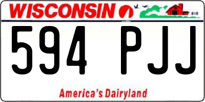 WI license plate 594PJJ
