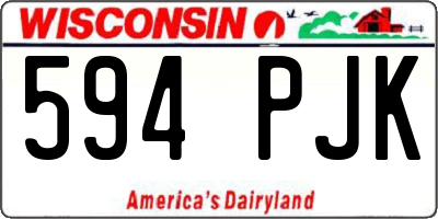 WI license plate 594PJK