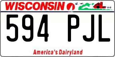 WI license plate 594PJL
