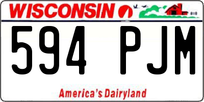 WI license plate 594PJM
