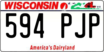 WI license plate 594PJP