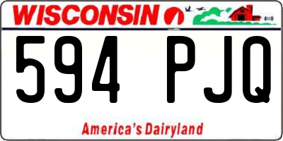 WI license plate 594PJQ