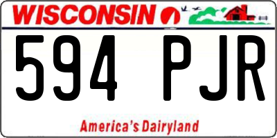 WI license plate 594PJR