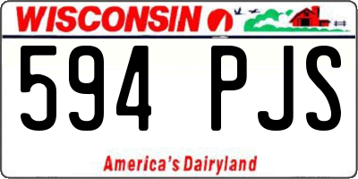 WI license plate 594PJS