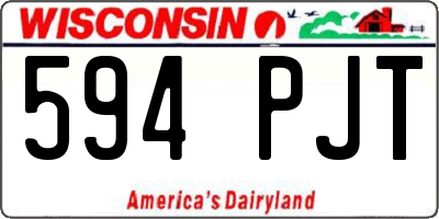WI license plate 594PJT