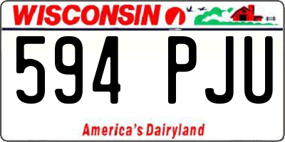WI license plate 594PJU