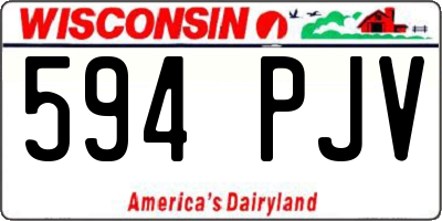 WI license plate 594PJV
