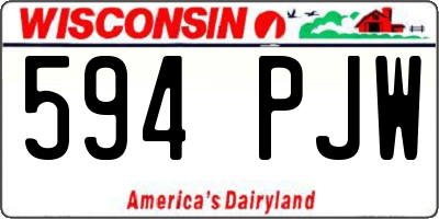 WI license plate 594PJW
