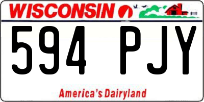 WI license plate 594PJY