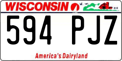 WI license plate 594PJZ