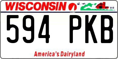 WI license plate 594PKB
