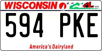 WI license plate 594PKE
