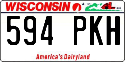WI license plate 594PKH