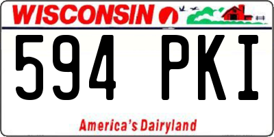 WI license plate 594PKI