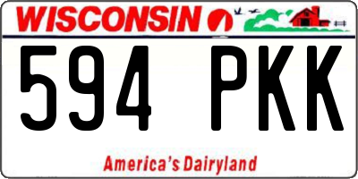 WI license plate 594PKK