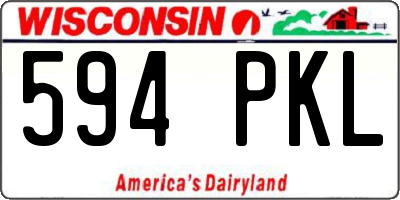 WI license plate 594PKL