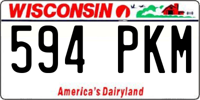WI license plate 594PKM