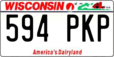 WI license plate 594PKP