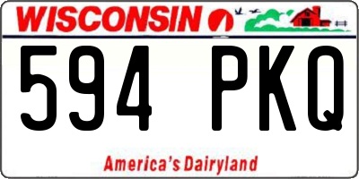 WI license plate 594PKQ