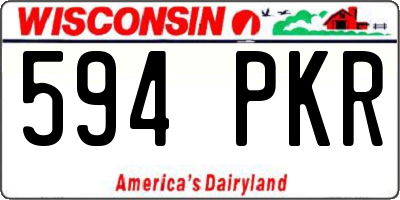 WI license plate 594PKR