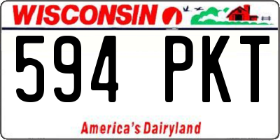 WI license plate 594PKT
