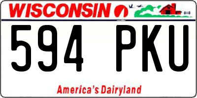WI license plate 594PKU