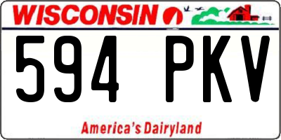 WI license plate 594PKV