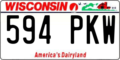 WI license plate 594PKW