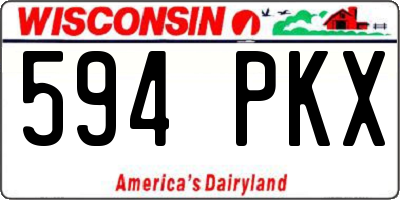 WI license plate 594PKX