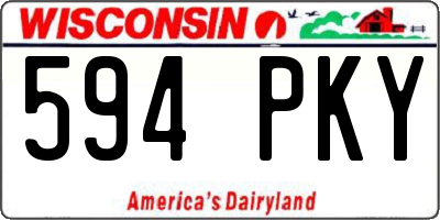 WI license plate 594PKY