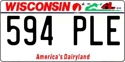 WI license plate 594PLE