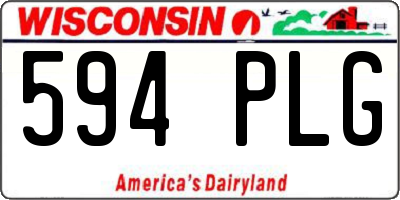 WI license plate 594PLG