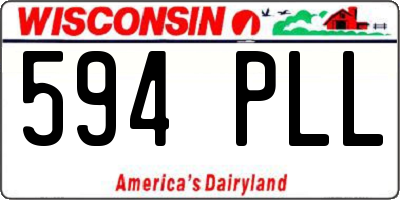 WI license plate 594PLL