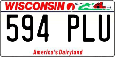 WI license plate 594PLU