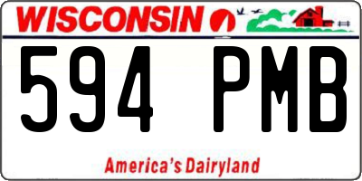 WI license plate 594PMB