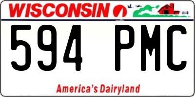WI license plate 594PMC