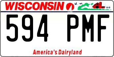 WI license plate 594PMF