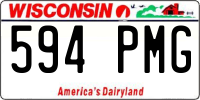 WI license plate 594PMG