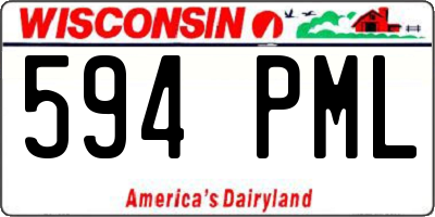 WI license plate 594PML