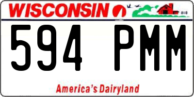 WI license plate 594PMM