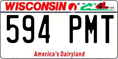 WI license plate 594PMT