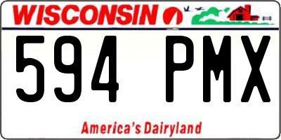 WI license plate 594PMX