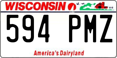 WI license plate 594PMZ